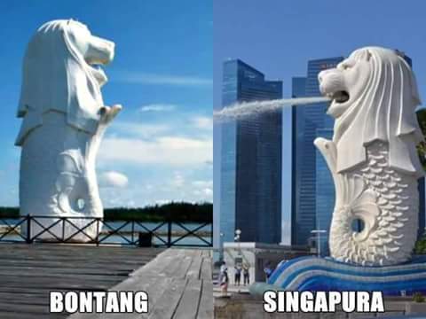 Patung Merlion Bontang. Kalimantan