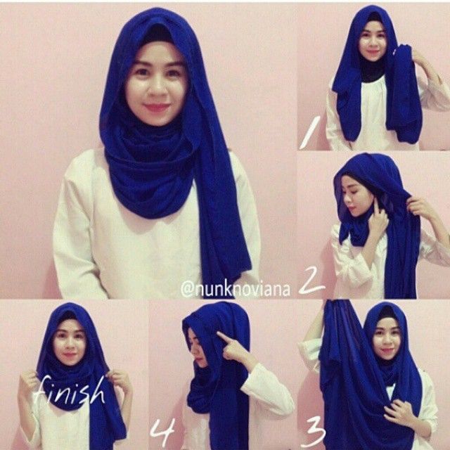 Hijab simple buatmu yang berwajah bulat.