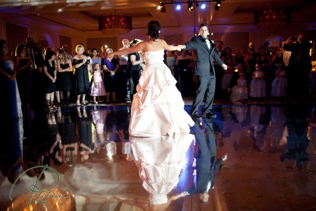 Wedding dance on the floor