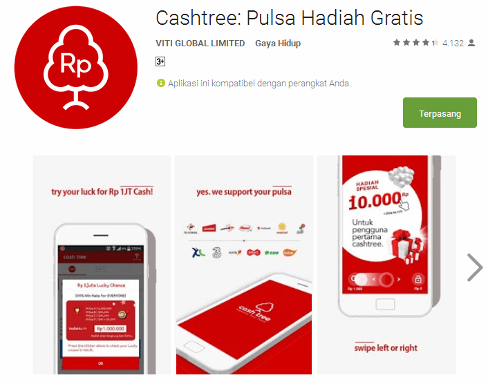 Pulsa Gratis Dari Cash Tree