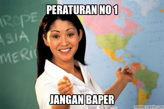 Peraturannya hanya satu