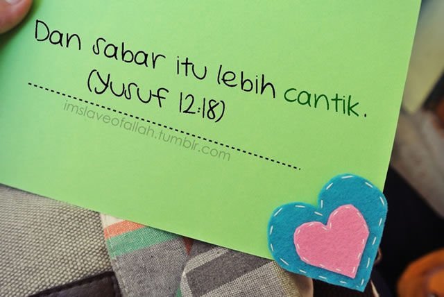 sabar itu lebih cantik