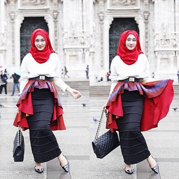 7 Referensi Rok  dan Dress Lucu Untuk Kamu Cewek Berhijab 