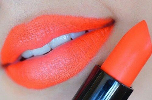 Orange lipstick