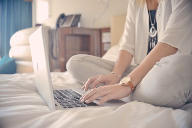 Woman and laptop