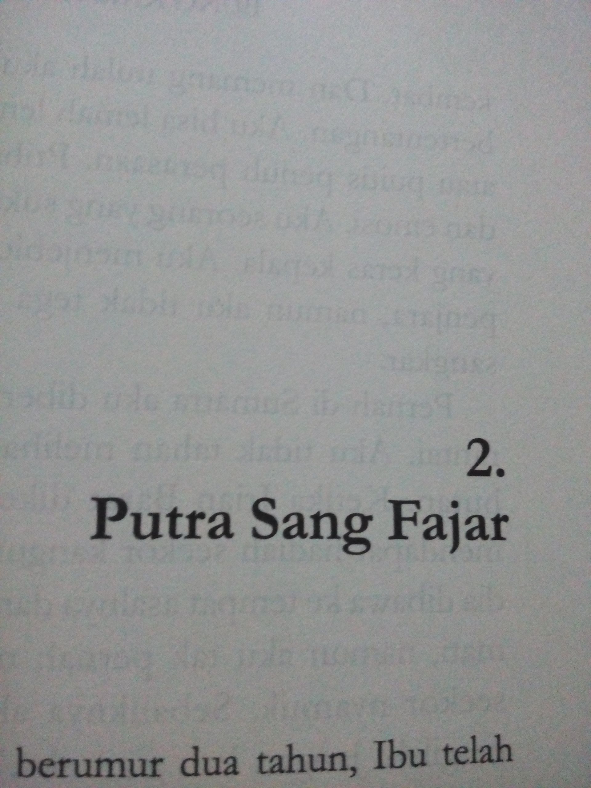 Cerita Tentang Putra Sang Fajar