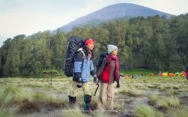 asyiknya prewed di semeru