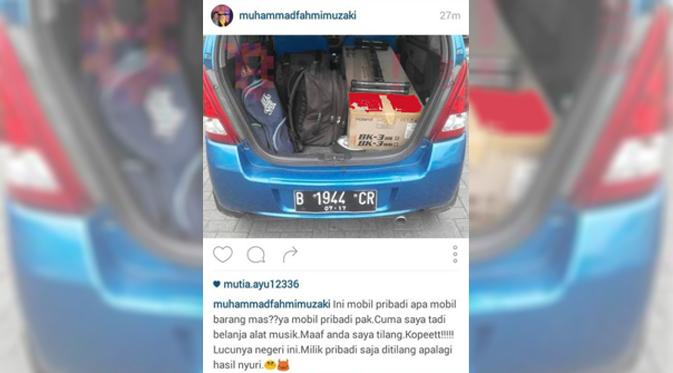 Ditilang katanya karena 'ini bukan mobil barang'.