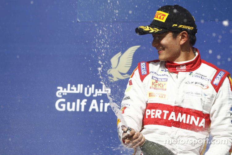 2015 GP2 Series Round 1 - Bahrain International Circuit, Bahrain. Sunday 19 April 2015. Rio Haryanto (INA, Campos Racing) Photo: Sam Bloxham/GP2 Series Media Service. ref: Digital Image _G7C8981