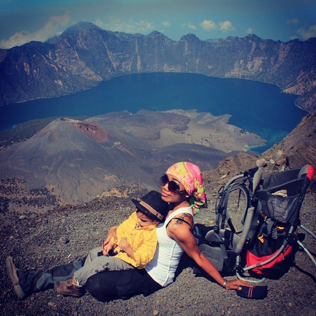 Puncak Rinjani, pendakian gunung Max ke-8, 23 bulan. November 2014.