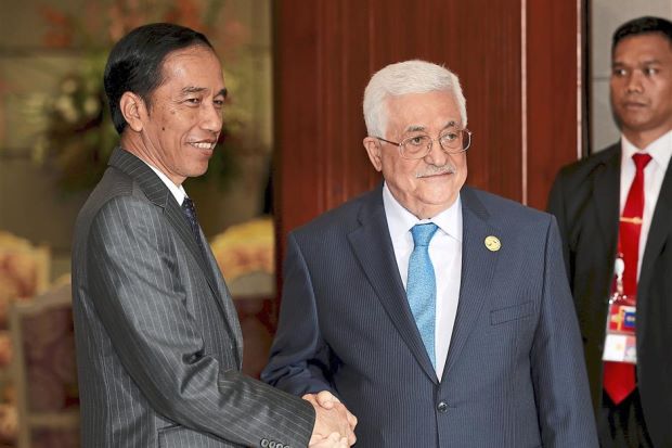 Jokowi dan Presiden Palestina Mahmoud Abbas