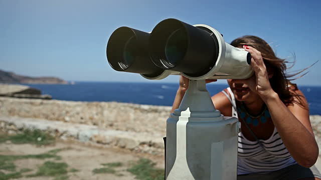 Women with telescope