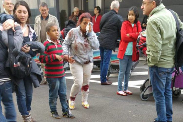 Seorang warga yang terluka akibat ledakan di bandara Zaventem