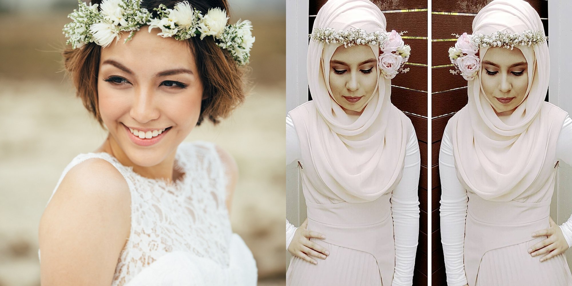 Hijab atau Rambut Mahkota Kepalamu Akan Terlihat Menawan dengan 12 Inspirasi Flower Crown Ini untuk Hari Bahagiamu!