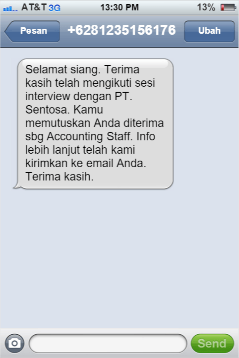 SMS info