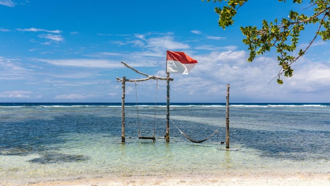 Keindahan pantai di Lombok, Indonesia