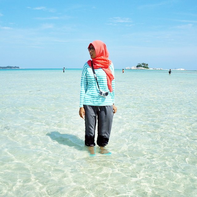 Pantai tanpa yang transparan