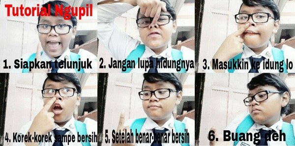 Tutorial ngupil di depan temanmu.