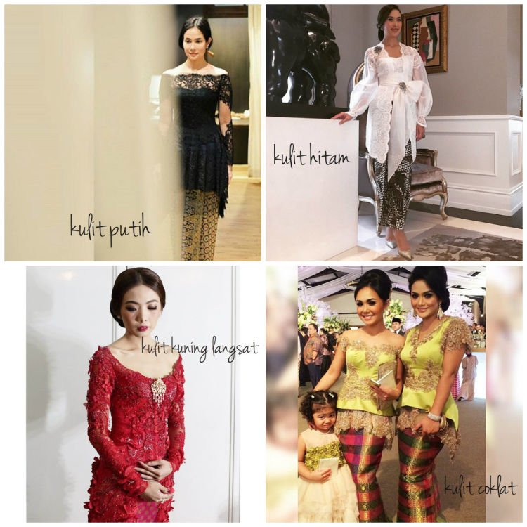 kebaya sesuai warna kulit