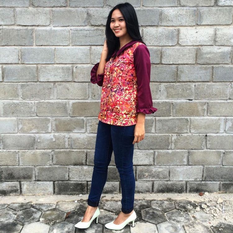 casual dengan batik @restichii