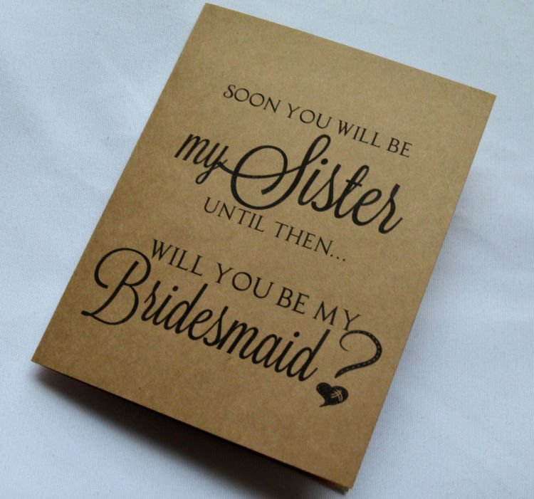 will you be my bridesmaid?