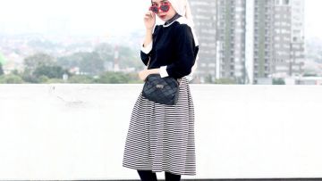 Manfaatkan Bajumu dengan Maksimal. 8 Gaya Rok Atau Dress Midi yang Tetap Buat Penampilan Hijabmu Sopan