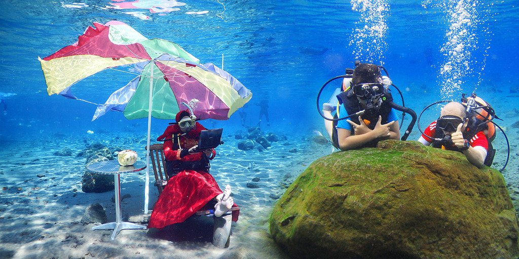 Tak Cuma Umbul Ponggok, Kamu Juga Bisa Foto Underwater di Sini! Nggak Harus Ke Laut Juga