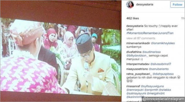 Video yang diunggah oleh akun instagram @dessyastaria, memperlihatkan Jun yang tengah mengucap kalimat syahadat.