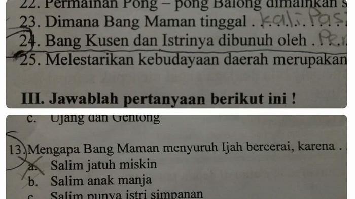 Ini penampakan soal kontroversial tersebut.