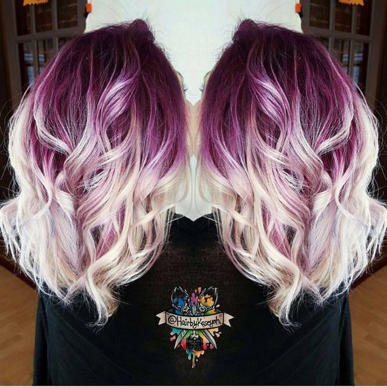 ungu plum + ombre platinum