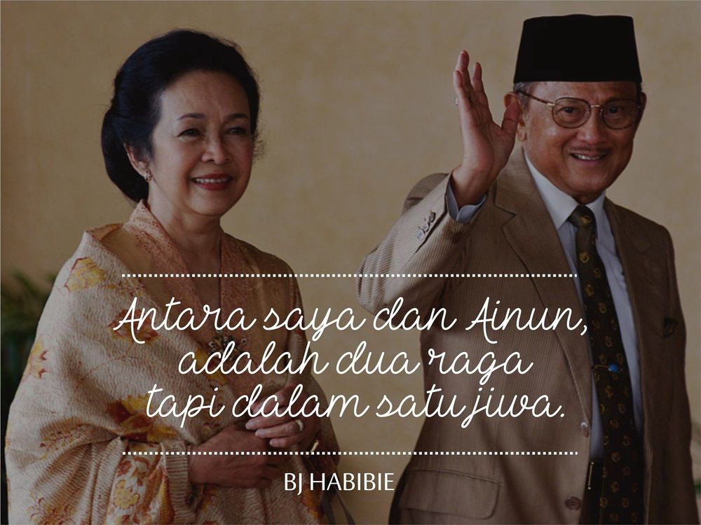 Simak 7 Quotes Asmara B.J. Habibie Teruntuk Ainun Ini, Biar Kalian Mupeng Sama Cinta Sejati Mereka