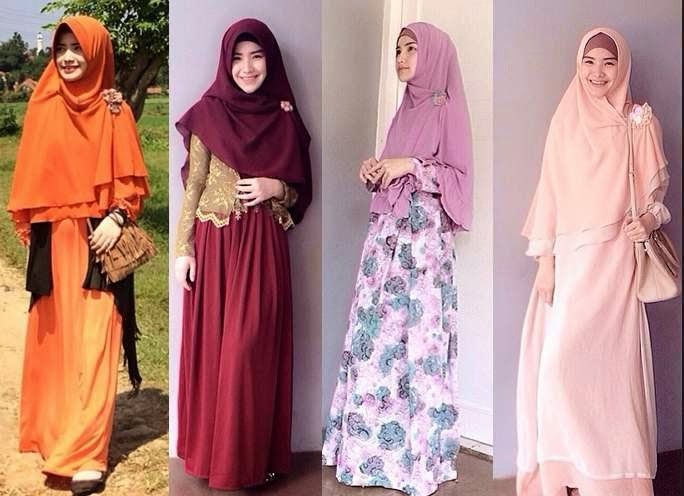 10 Style Kondangan Menawan Dengan Hijab Menutup Dada dan Long Dress. Meski Sederhana, Namun Tetap Memesona