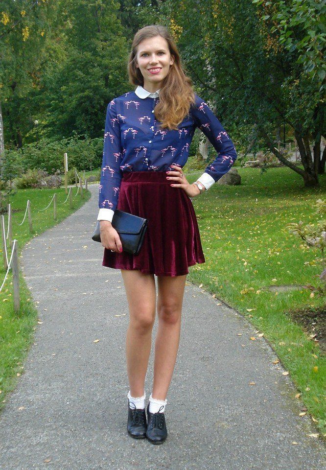 3285610_bowtiediary_flamingoshirtvelvetskirt