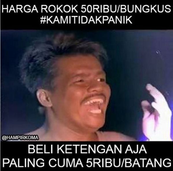 meme harga rokok naik