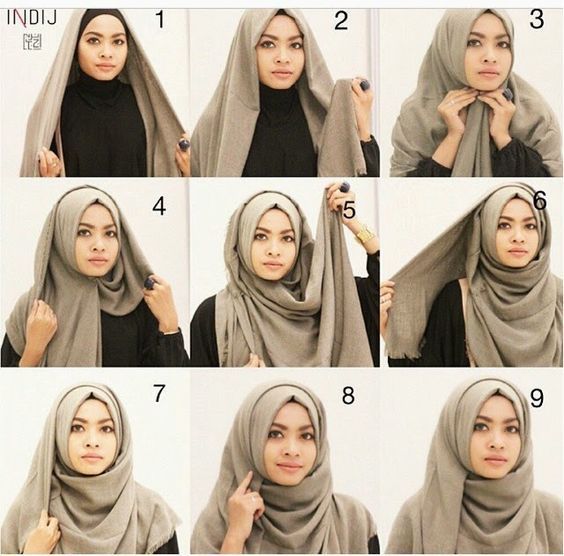 Tutorial Hijab Katun yang Ampuh Bikin Pipi Tembem Terlihat 