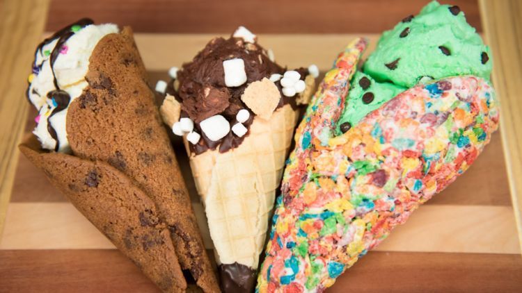 waffle cone, cookie cone, cereal cone