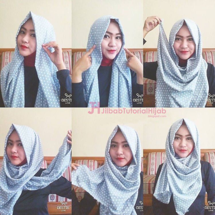 perpaduan warna hijab dan ciput