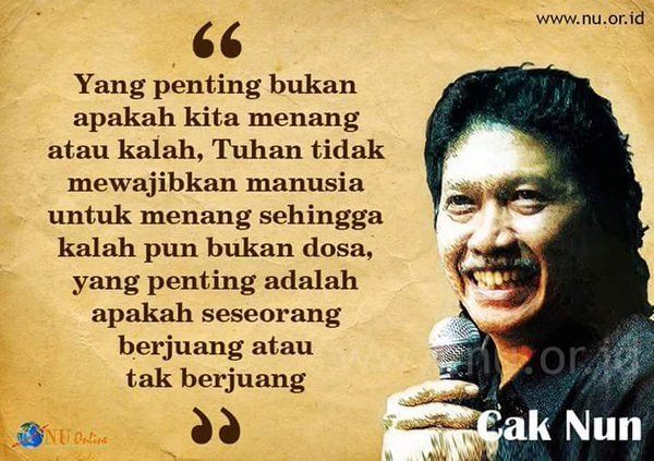 Untukmu Usia 20-an, 15 Quotes Cak Nun ini Menampar Sekaligus Bikin Kamu Sadar