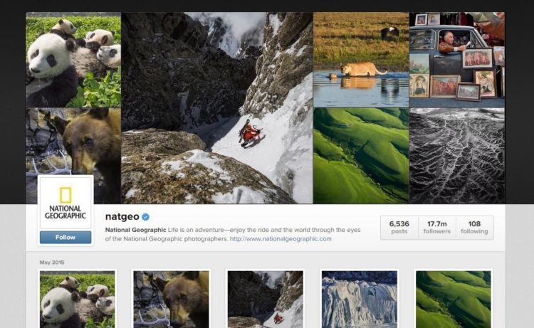 instagramnya natgeo, misalnya..