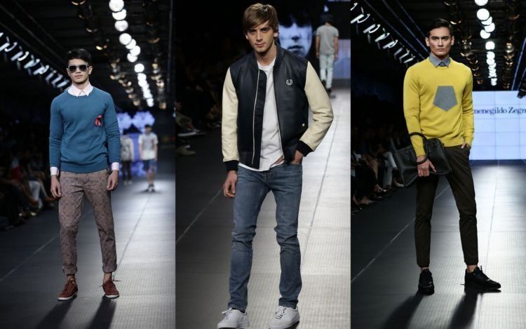 koleksi milik Alleira Batik, Fred Perry, dan Ermenegildo Zegna pada PIMFW 2015