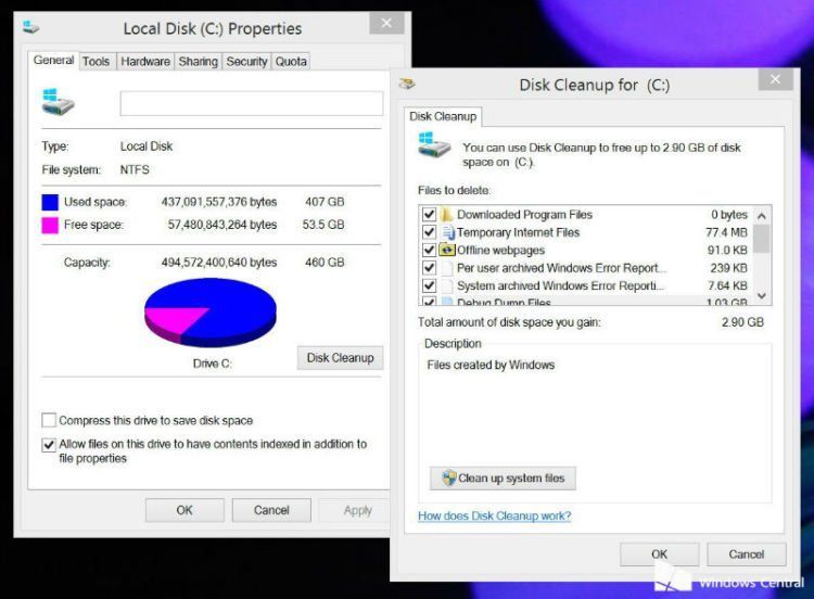 Disk cleanup