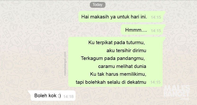 Lirik Lagu yang Bisa Kamu Pake Saat Chatting Sama Gebetan Biar Dia Baper