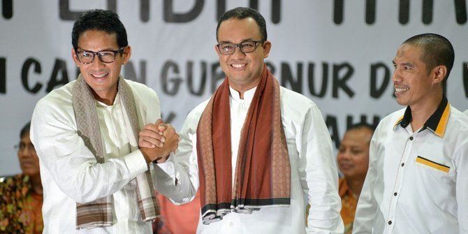 Anies dan Sandiaga Uno.