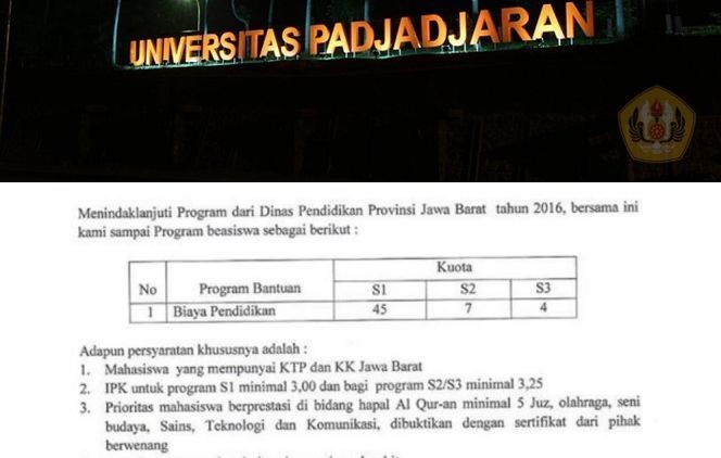 Syarat Beasiswa UNPAD yang Jauh dari Kata Mudah Ini Kontroversial, Untung Katanya Cuma Salah Tafsir