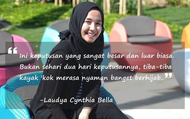 Laudya, aktris yang makin menanjak karirnya setelah berhijab.