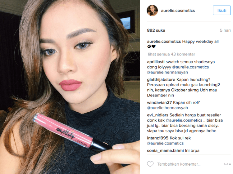 Lipcream-nya Aurel nih