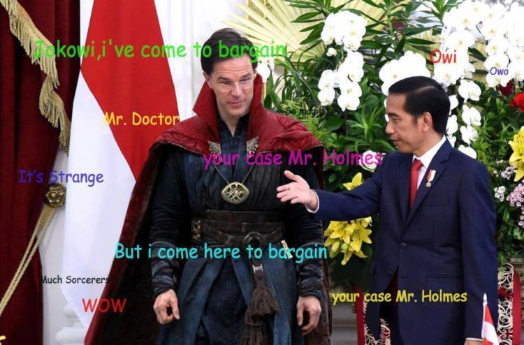 Wajahnya Mirip Dr. Strange, PM Belanda Ini Bikin Heboh Pas Ketemu Presiden Jokowi. Cek 10 Memenya!