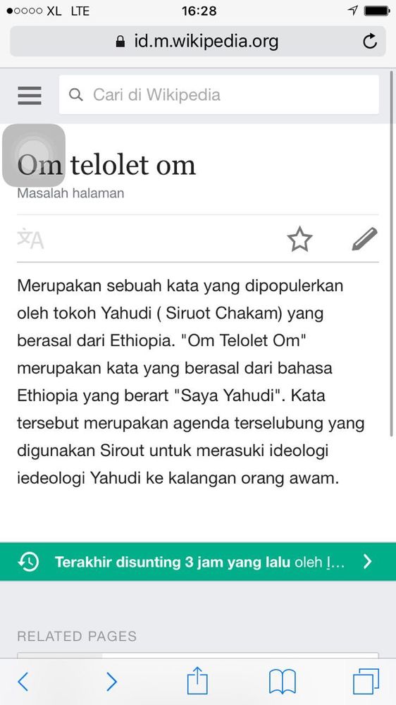 Gara-gara ‘Om Telolet Om’ Wikipedia Mabuk Equil