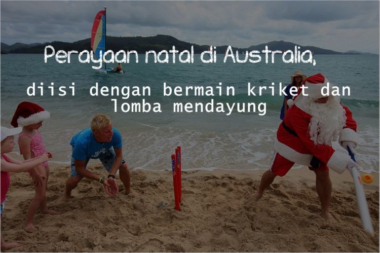 Natal di Australia terjadi pada musim panas.