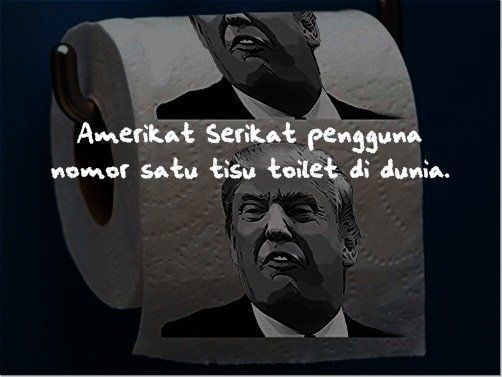 Pengguna nomor satu tisu toilet dunia.